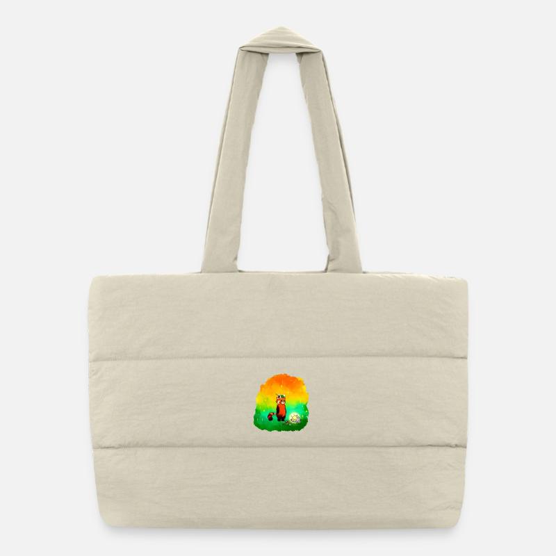 Star Seeker Red Panda - Puffer Shopping Bag - natural