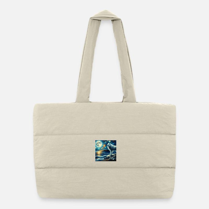 Polarwolf Starry Night Puffer-Einkaufstasche