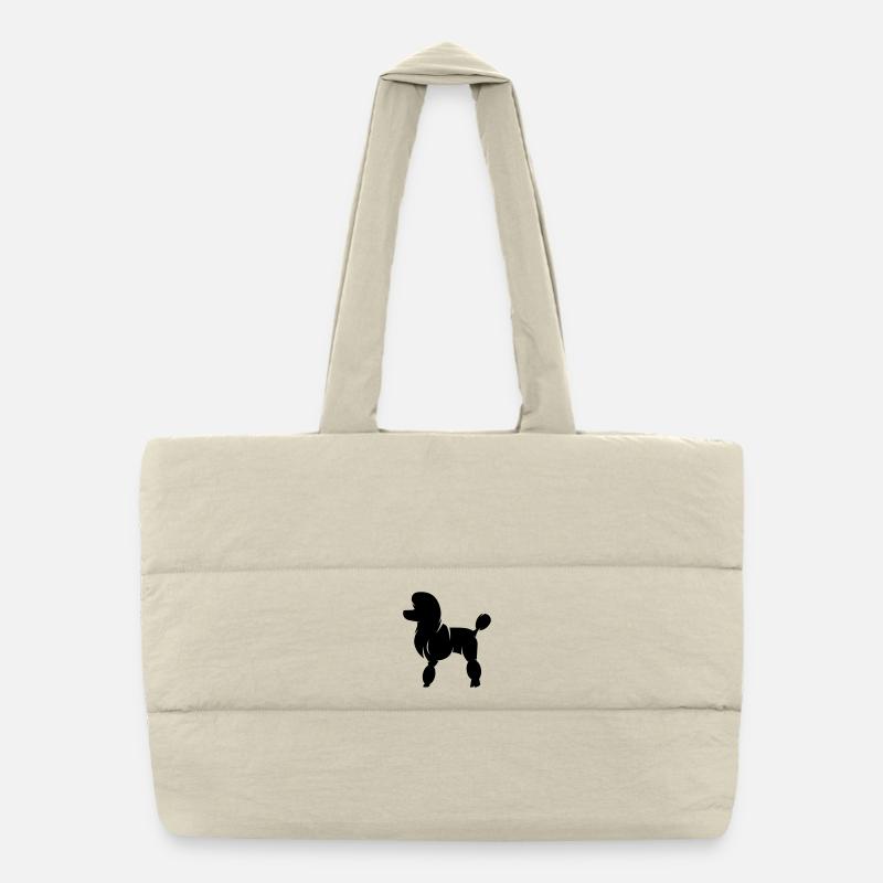King Poodle Silhouette Sac shopping matelassé