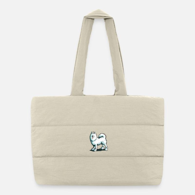 Cute Samoyed Puffer Shopping Bag