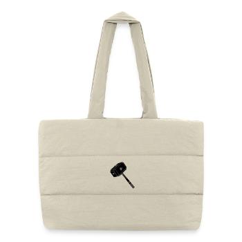Hammer of thor Thor s with viking symbols - Puffer Shopping Bag - natural - Front