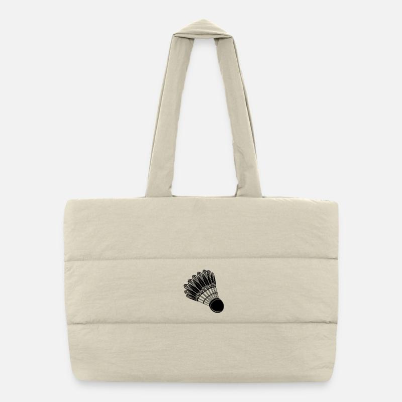 Badminton Badminton Badminton Drawing Puffer Shopping Bag