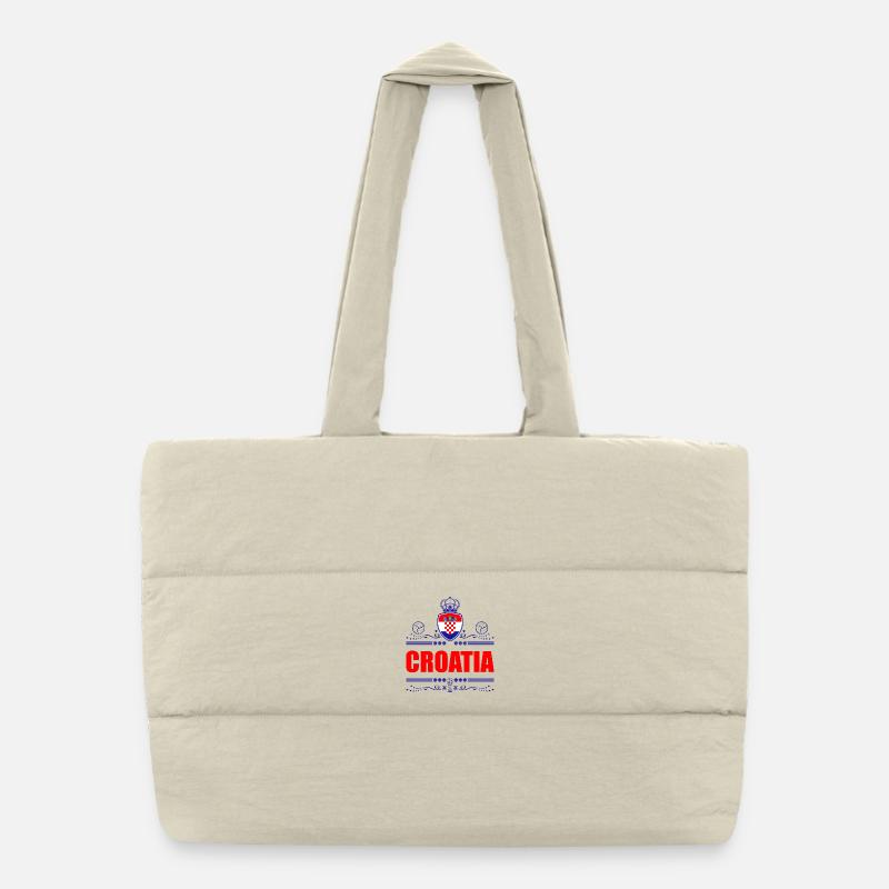 CROATIA VIGNETTE Puffer Shopping Bag