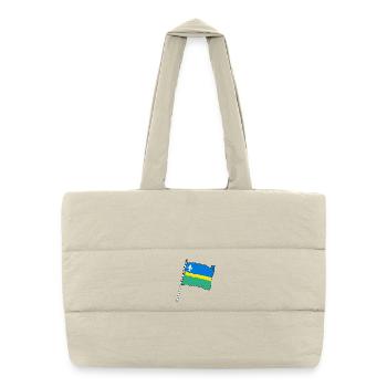 Flag Flevoland the Flevoland province flag - Puffer Shopping Bag - natural - Front