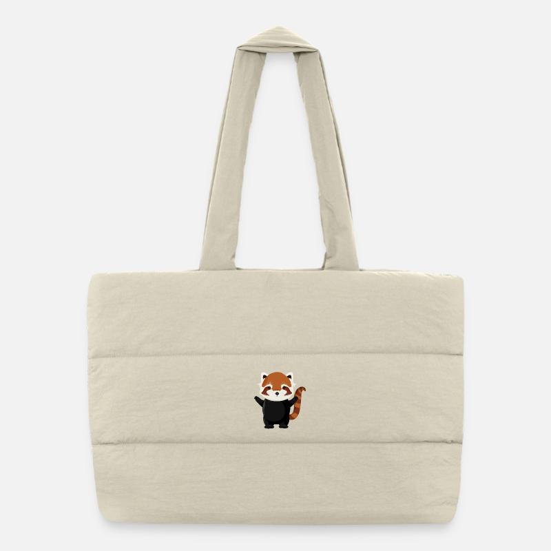 Petit panda roux exotique magique Sac shopping matelassé