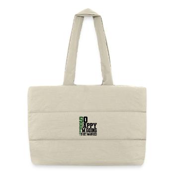 Funny Bachelor Party Engagement Wedding Married - Puffer Shopping Bag - natural - Front