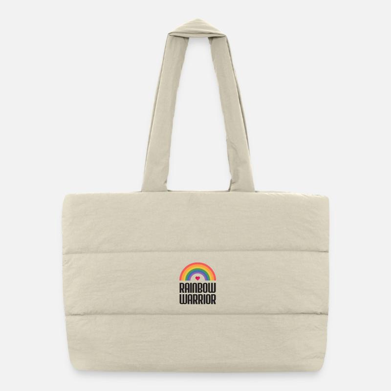 LGBTQ-Pride-Monat - Rainbow Warrior Puffer-Einkaufstasche