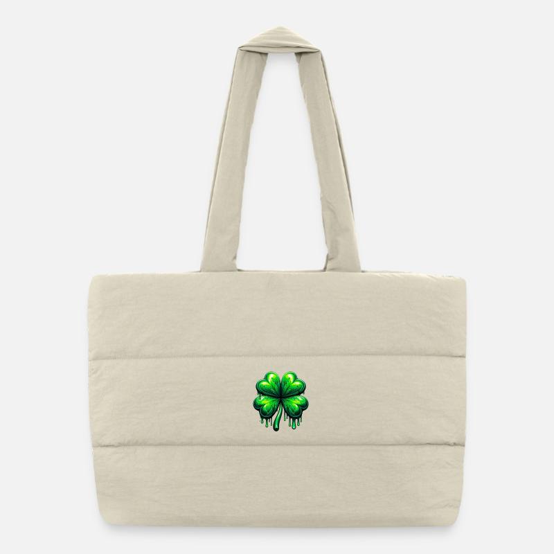 Trèfle à quatre feuilles Sac shopping matelassé