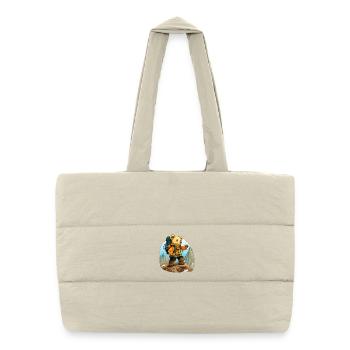 Bears Mountaineers / Hiking Bear - Puffer Shopping Bag - natural - Front