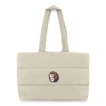 Hedgehog - Puffer Shopping Bag - natural - Front