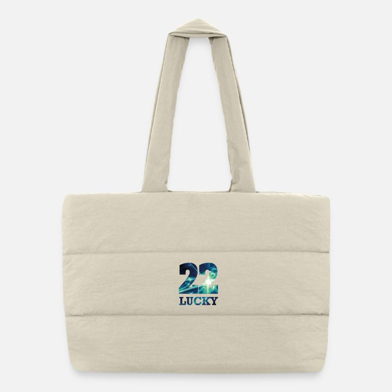 LUCKY22 - Puffer Shopping Bag - natural
