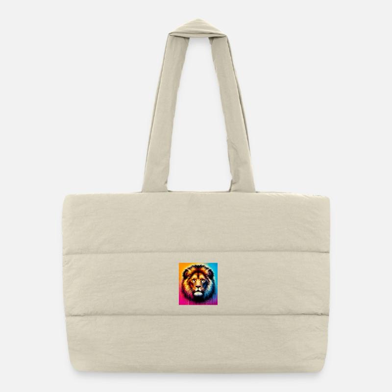 lion Puffer Shopping Bag