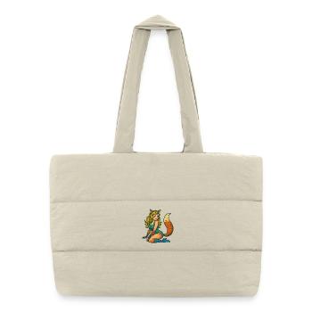 Foxy Zauberin Illustration - Puffer-Einkaufstasche - Naturweiß - Vorne