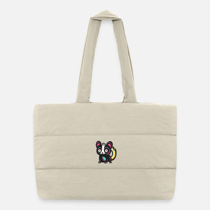 Skunk Halloween Comic Funny Puffer Shopping Bag