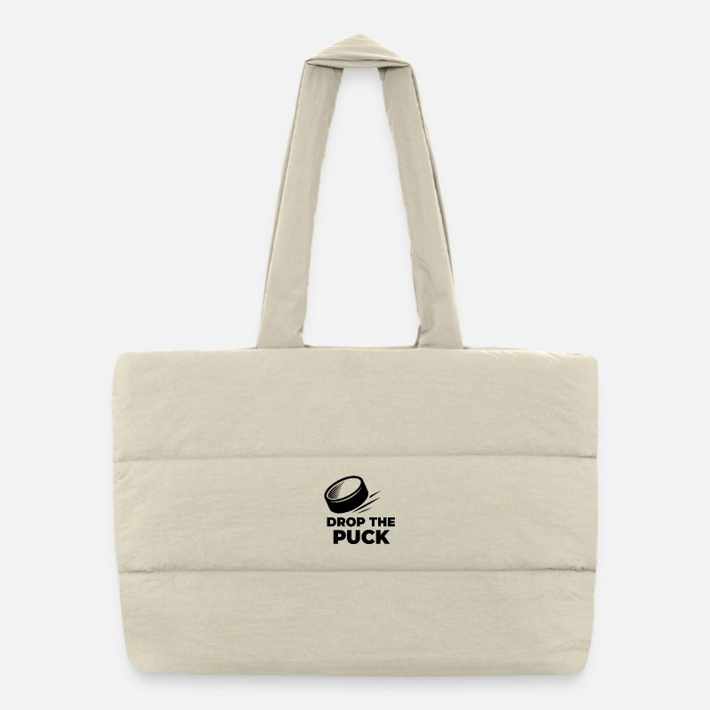 DROP_THE_PUCK Puffer-Einkaufstasche