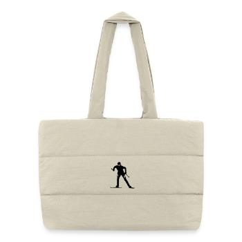 Ski de fond - Sac shopping matelassé - blanc naturel - Devant
