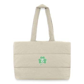 Shamrock Pi Symbol Pi Day St Patrick’s Day - Puffer Shopping Bag - natural - Front