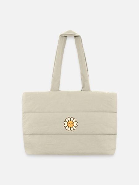 Daisy Radiant Smile - Puffer Shopping Bag - natural