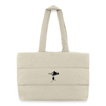 Lonely Penguin - Puffer Shopping Bag - natural - Front