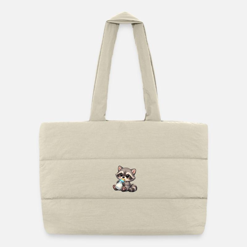 Bébé Oscar avec un biberon de lait Sac shopping matelassé