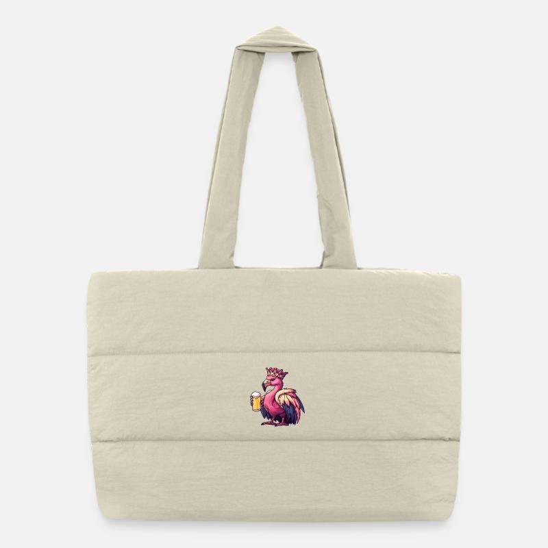 Roi de la Bière Flamant Sac shopping matelassé