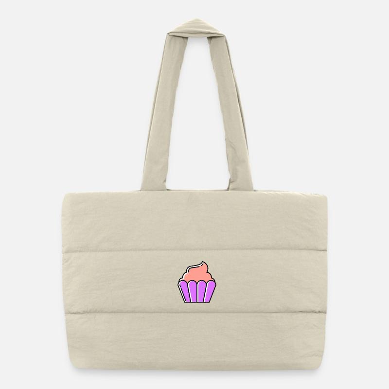 Muffin cupcake Puffer Shopping Bag