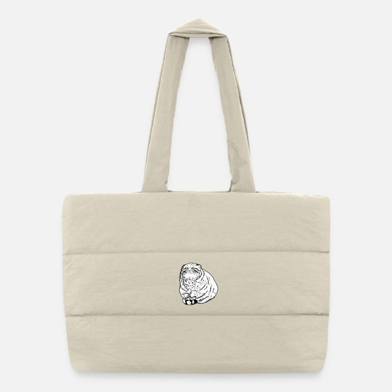 Gros chat Sac shopping matelassé