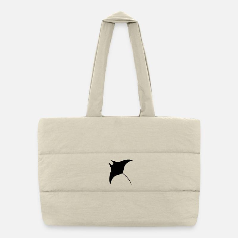 Manta Ray Puffer Shopping Bag