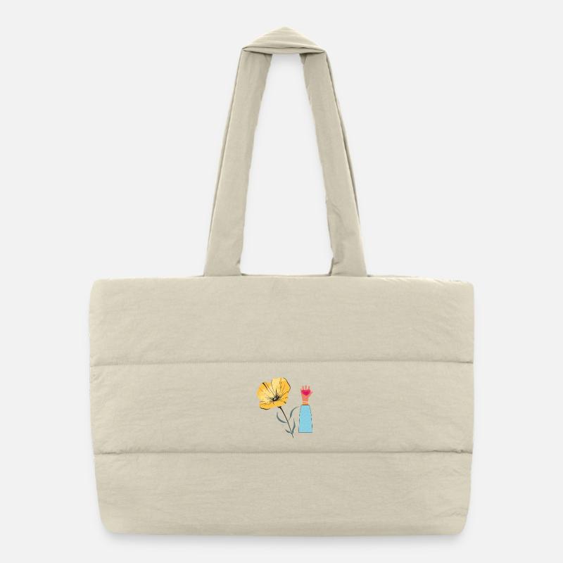 Blume Hand Herz  Puffer-Einkaufstasche