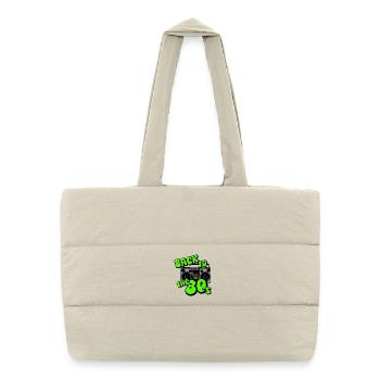 Back to the 80s Boombox Neon - Puffer Shopping Bag - natural - Front