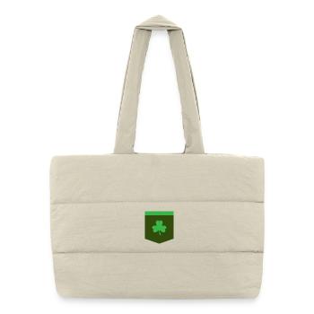 St Patricks Day - Pocket - Puffer Shopping Bag - natural - Front