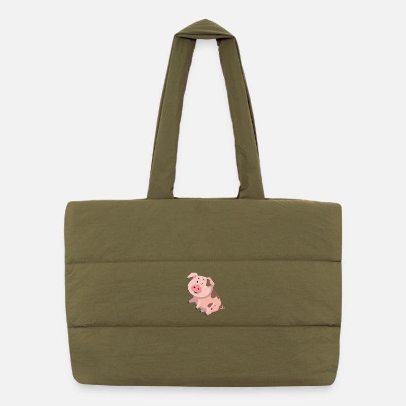 piglet Puffer Shopping Bag