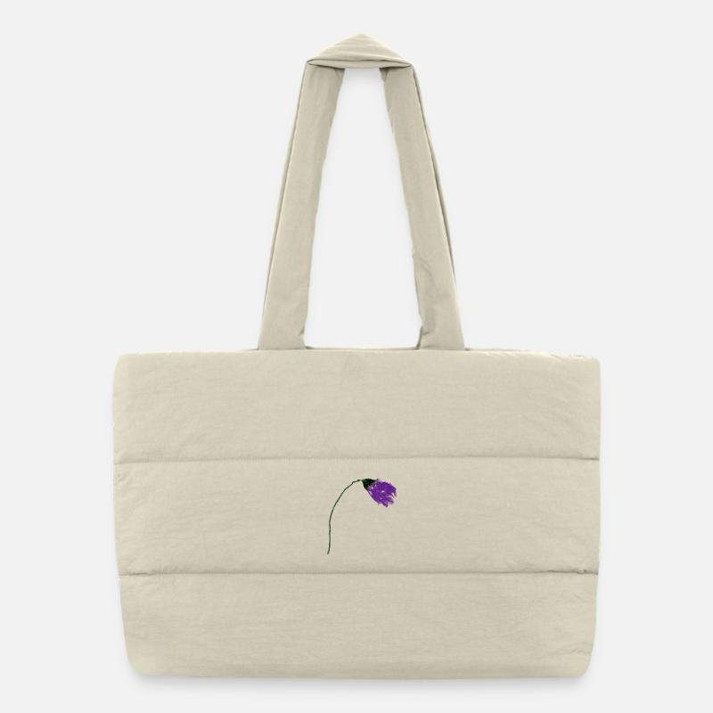 Violette Blume mit abstrakter Oberfläche Puffer-Einkaufstasche