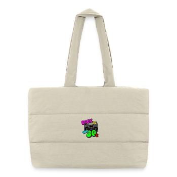 Fête des années 80 , Retour aux années 80 (25) - Sac shopping matelassé - blanc naturel - Devant