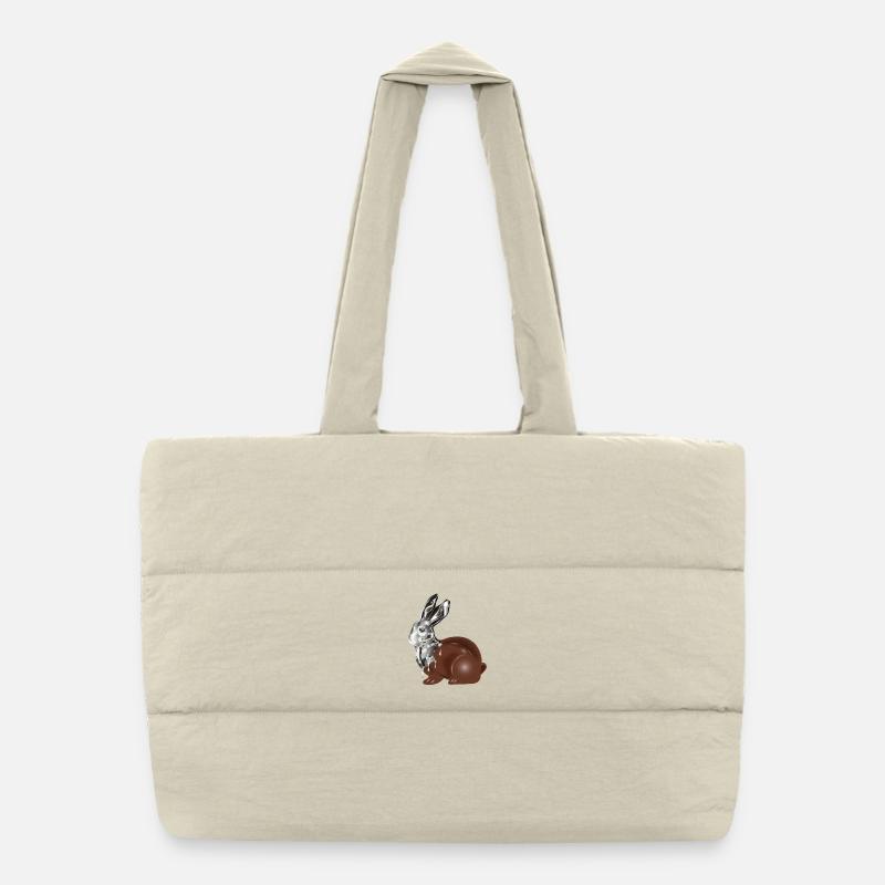 Lapin de Pâques en chocolat au look chromé brillant Sac shopping matelassé