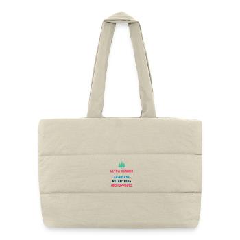 Ultra Runnner - Intrépide. Implacable. Imparable. - Sac shopping matelassé - blanc naturel - Devant