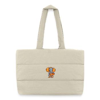 Basketballer Elefant - Gesteppte Shopping Bag - Naturweiß - Vorne