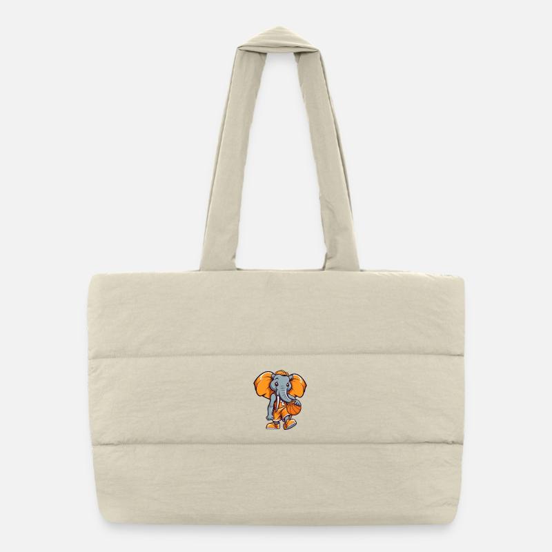 Joueur de basket-ball Elephant Sac shopping matelassé