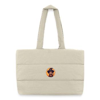 Mignon Sorcière Enfant Halloween Design - Sac shopping matelassé - blanc naturel - Devant
