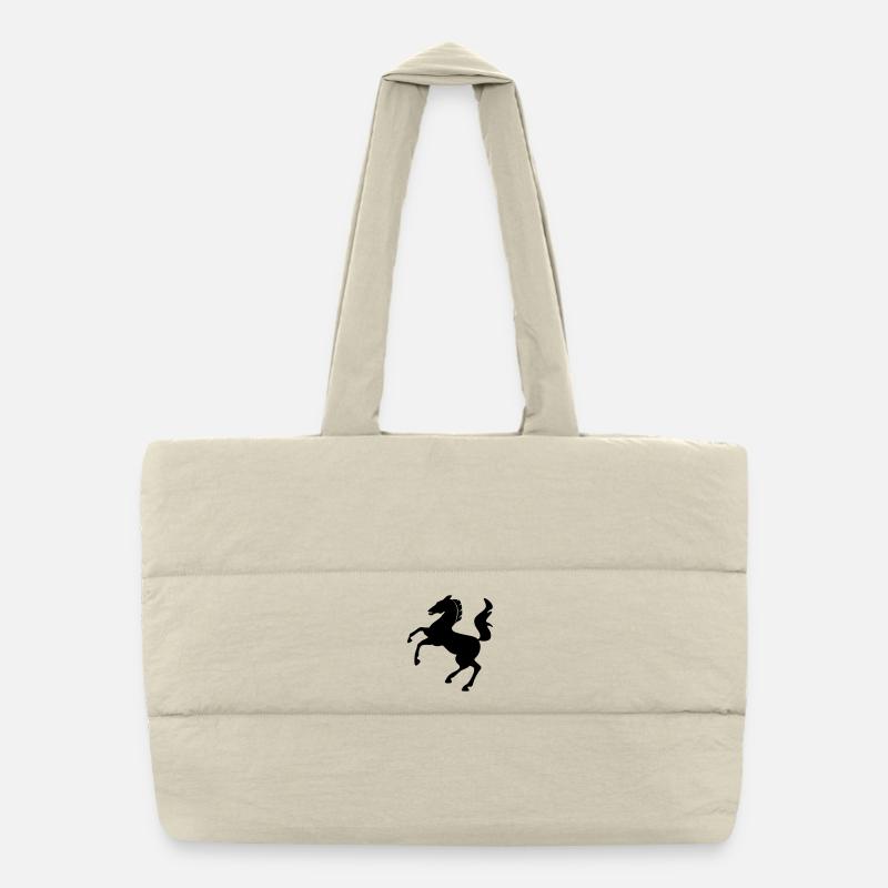 Symbole de cheval sautant dynamiquement Sac shopping matelassé
