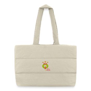 Joyeux Noël - Sac shopping matelassé - blanc naturel - Devant