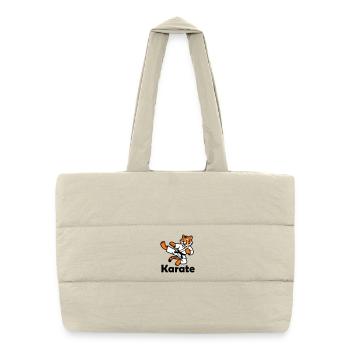 Karate Tiger - Puffer Shopping Bag - natural - Front
