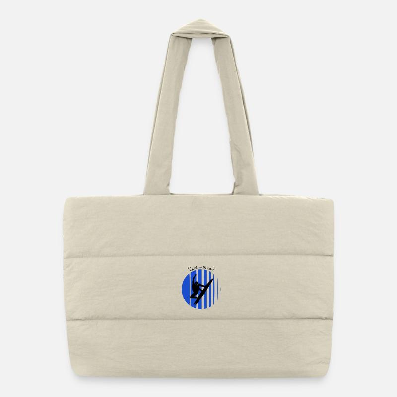 surfer Puffer Shopping Bag