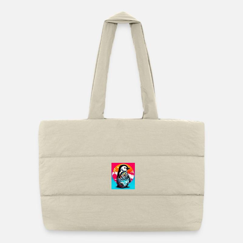 penguin Puffer Shopping Bag