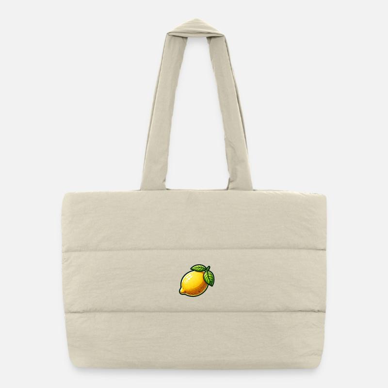 Artisanal Lemon Puffer Shopping Bag