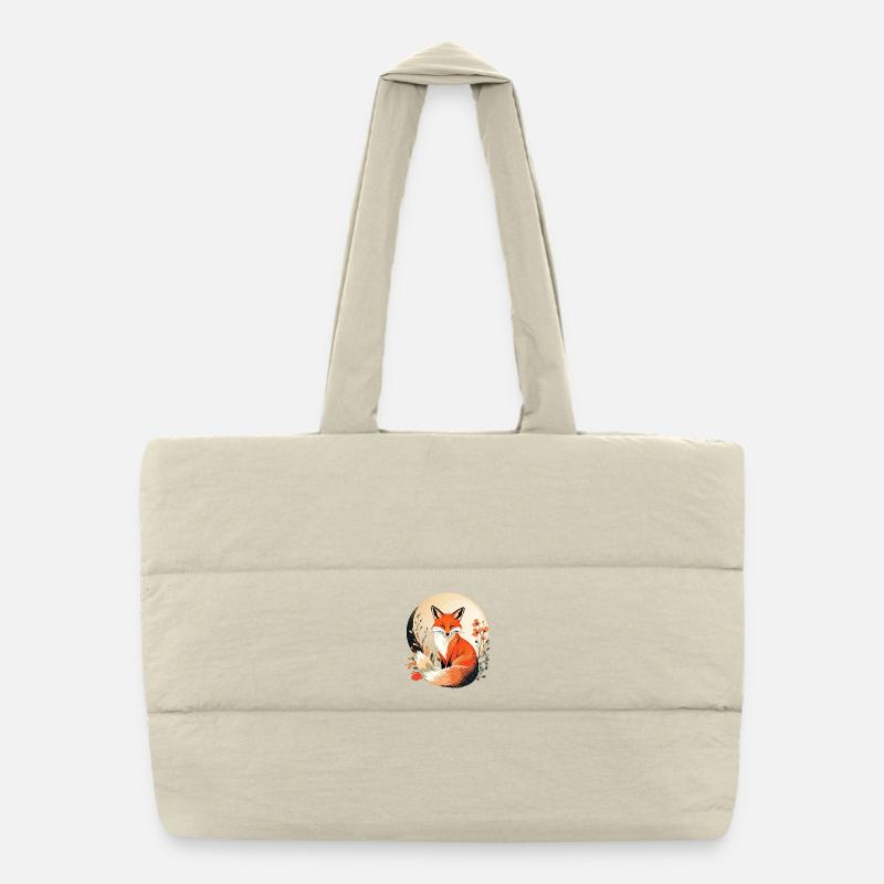 Boho Fuchs Puffer-Einkaufstasche