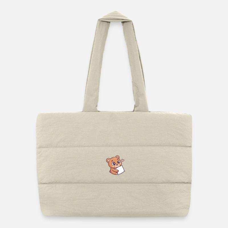 Soft Bear Cuddle Heart Puffer Shopping Bag