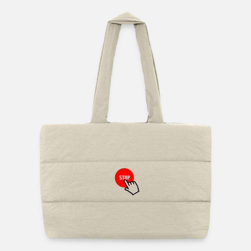 Stop Puffer Shopping Bag