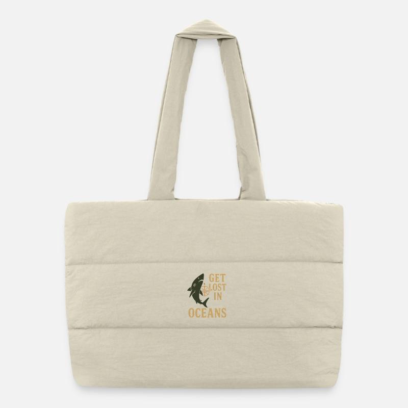 Perdez-vous dans les océans nautiques Sac shopping matelassé