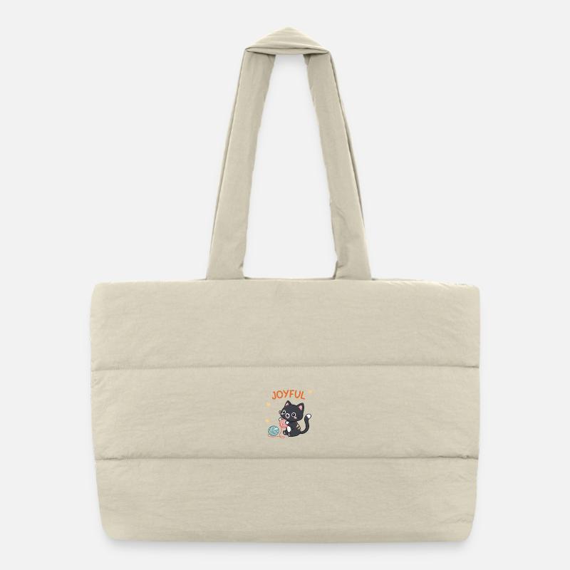 Chat Joyeux et Pelotes Joueur Sac shopping matelassé